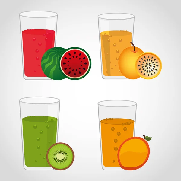 Conception de jus de fruits — Image vectorielle