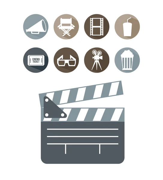 Cinema icons design — Stock Vector