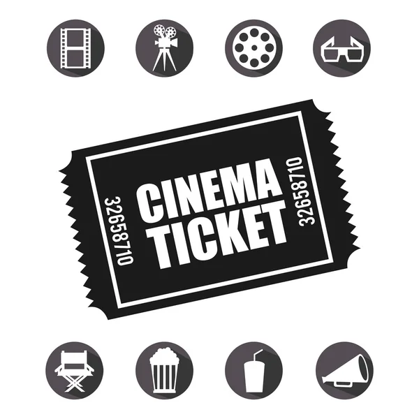 Diseño de iconos de cine — Vector de stock