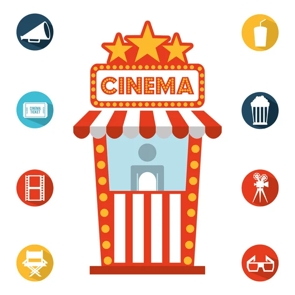 Diseño de iconos de cine — Vector de stock