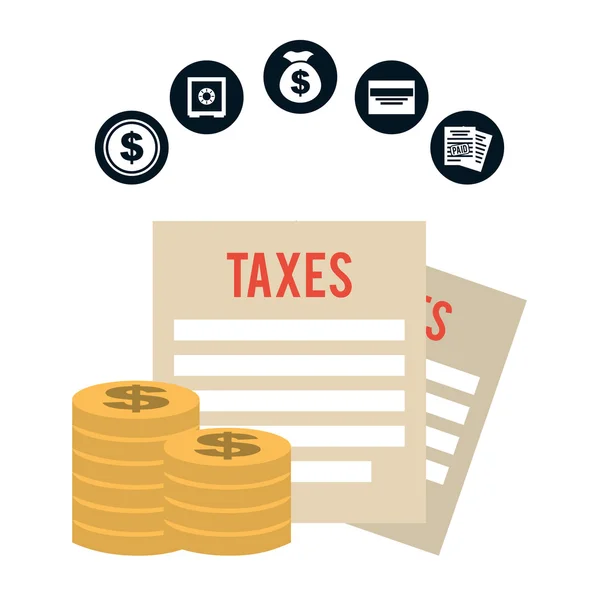 Payez les taxes design — Image vectorielle