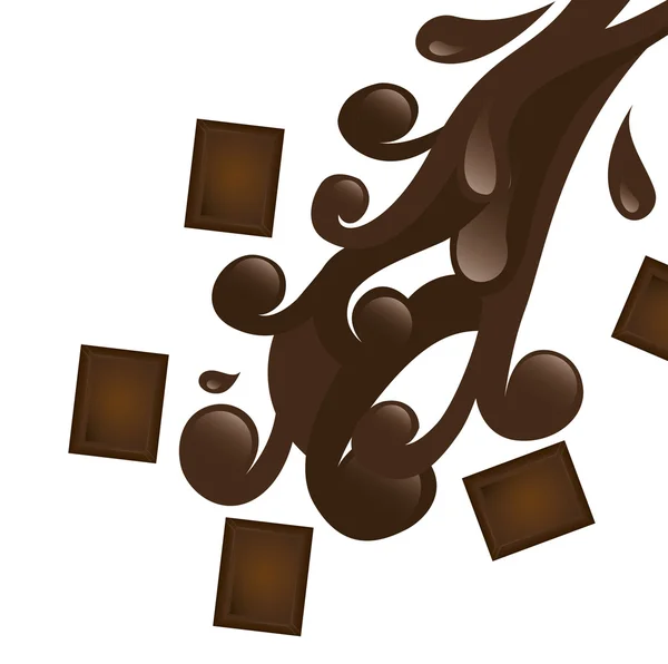 Délicieux design au chocolat — Image vectorielle