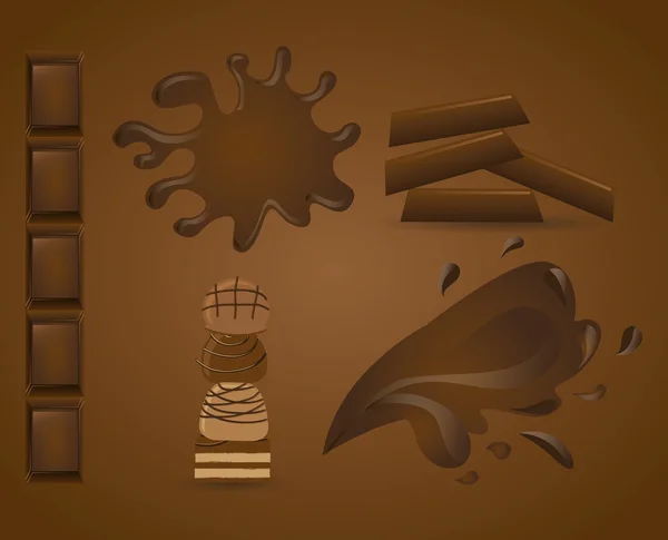 Délicieux design au chocolat — Image vectorielle