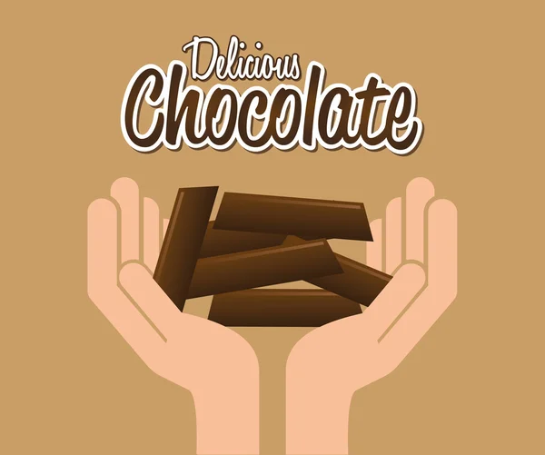 Delizioso design al cioccolato — Vettoriale Stock