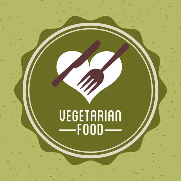 Comida vegetariana — Vetor de Stock