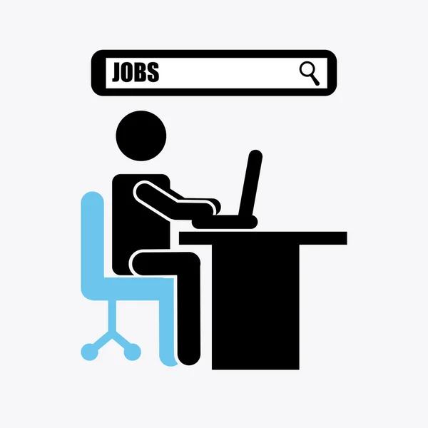 Поиск работы — стоковый вектор