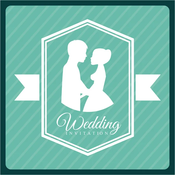 Convite de casamento — Vetor de Stock