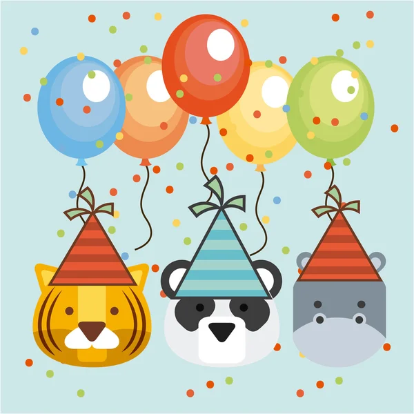 Fiesta de animales — Vector de stock