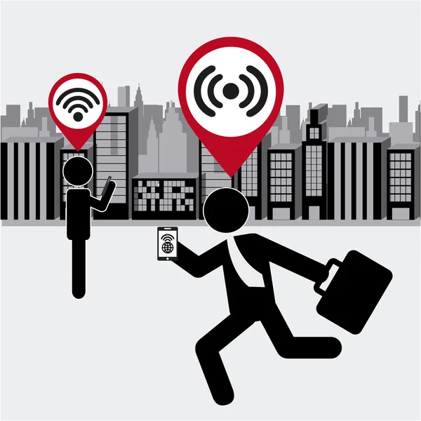 Service wifi — Image vectorielle