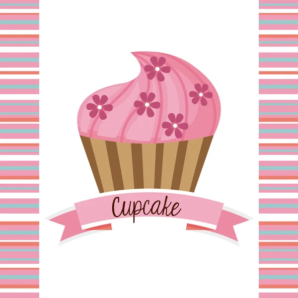 Dulce cupcake — Vector de stock