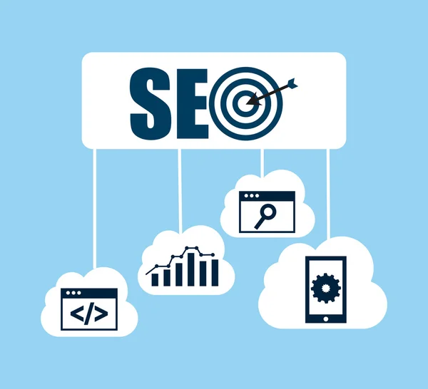 SEO pictogram — Stockvector