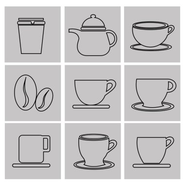 Kahve tasarım, vektör çizim.