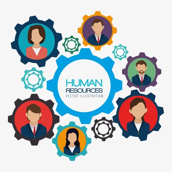 Human resources design. — Stock Vector