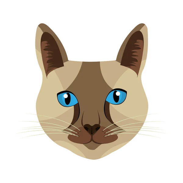 Pixel Siamese Cat Face Isolated Vector Stock Vector (Royalty Free)  1144552613