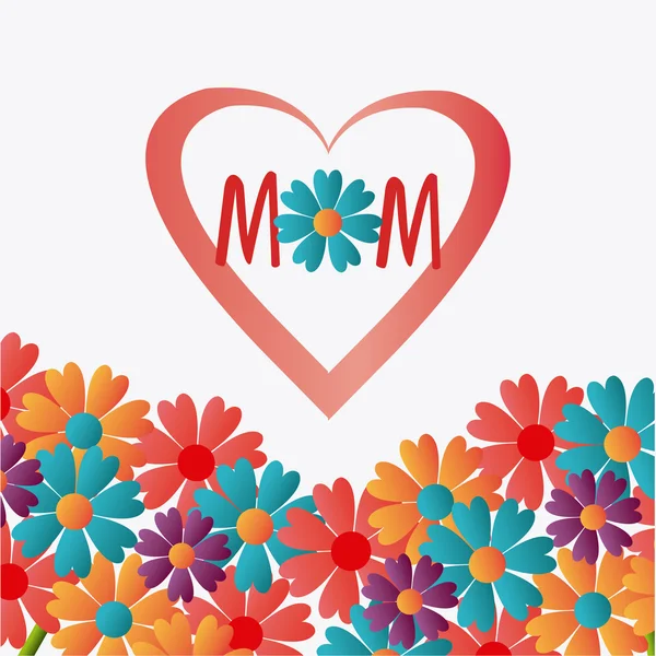 Projeto de cartão Feliz Dia das Mães . — Vetor de Stock