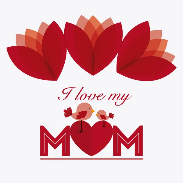 Diseño de la tarjeta Happy Mothers Day . — Vector de stock