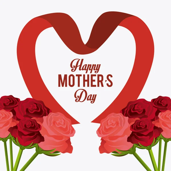 Happy Mothers Day disegno della carta . — Vettoriale Stock