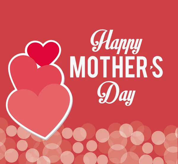 Happy Mothers Day disegno della carta . — Vettoriale Stock