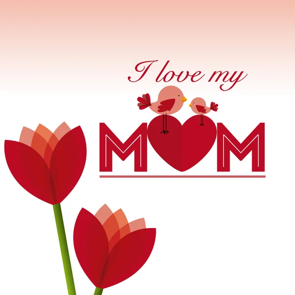 Happy mothers day card design. — Stock Vector