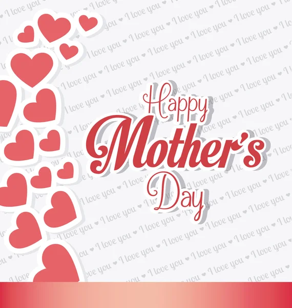 Happy mothers day card design. — Stock Vector