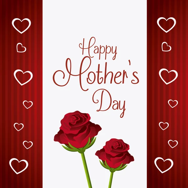 Happy Mothers Day disegno della carta . — Vettoriale Stock