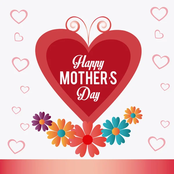 Happy Mothers Day disegno della carta . — Vettoriale Stock