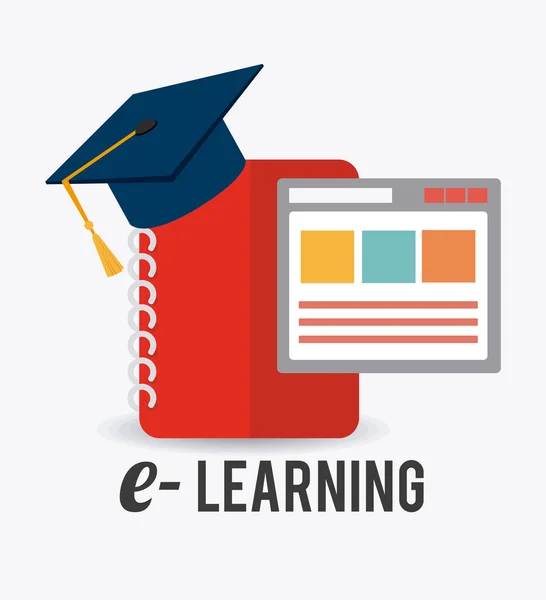 E-learning design ilustrace — Stockový vektor