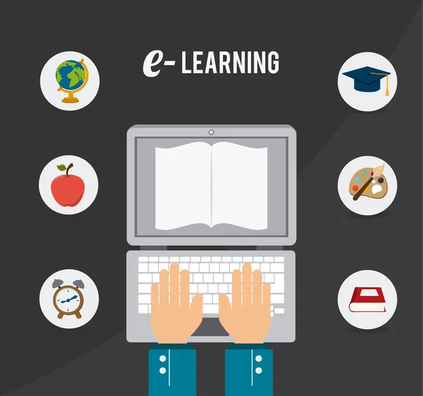 E-Learning Design Illustration — Stockvektor