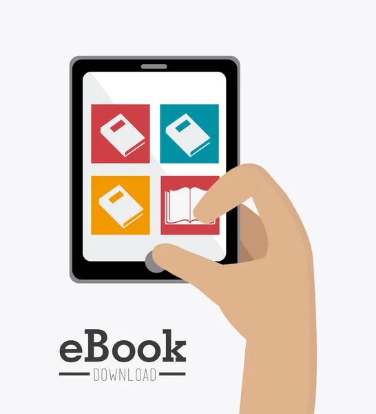 Ilustração de design de Ebook —  Vetores de Stock