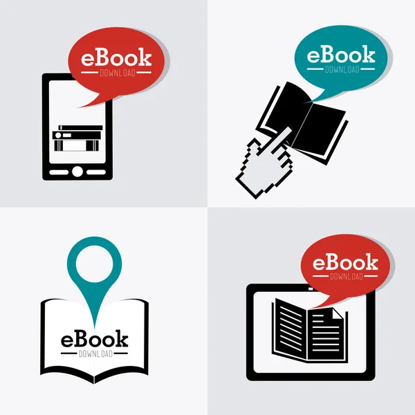 Illustrazione di progettazione Ebook — Vettoriale Stock