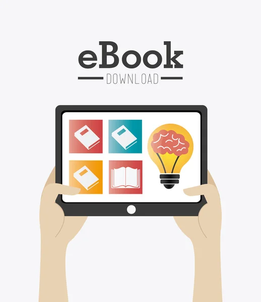 Ilustração de design de Ebook — Vetor de Stock