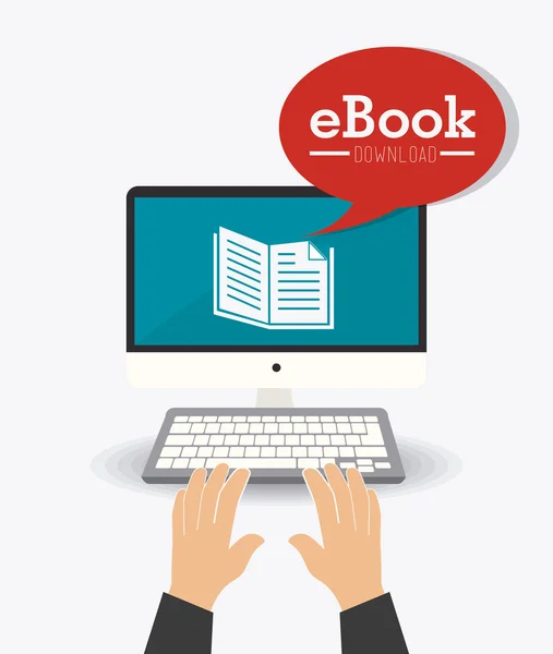 Ilustración del diseño del libro electrónico — Vector de stock
