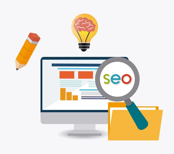 Иллюстрация SEO дизайна — стоковый вектор