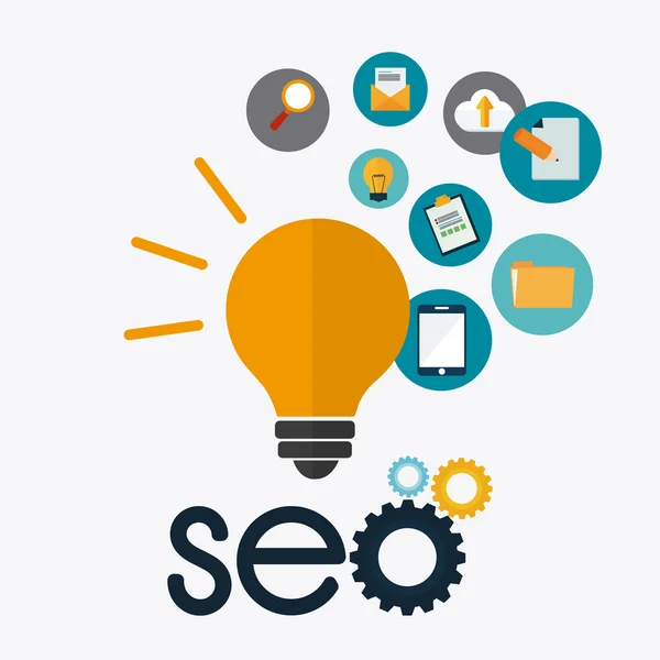 Illustrazione del design SEO — Vettoriale Stock