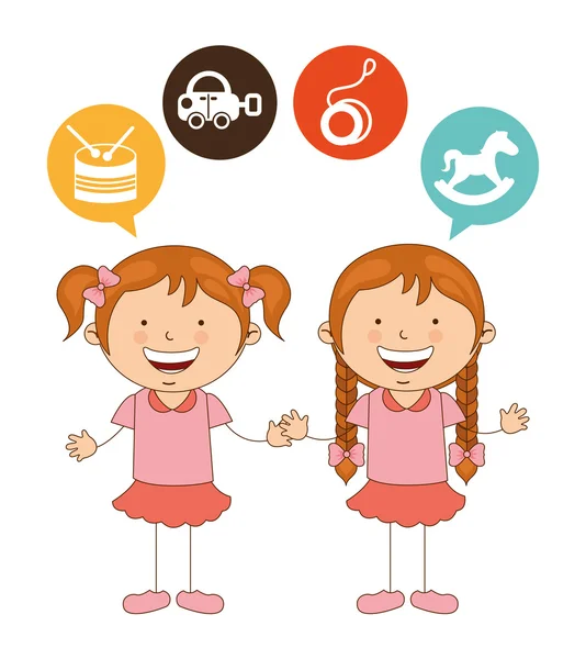 Cute children — Stock Vector