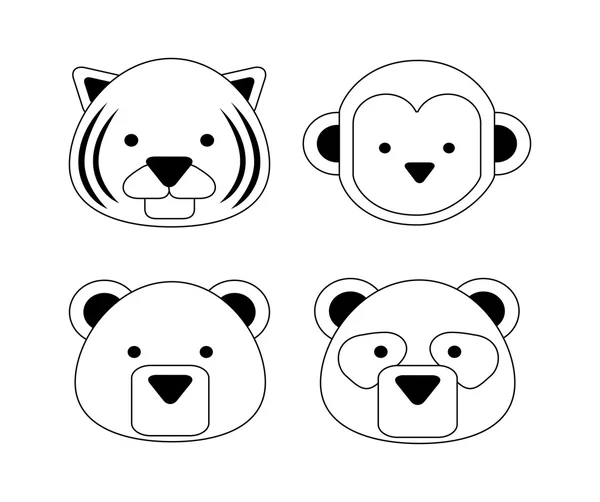 Cute dieren — Stockvector