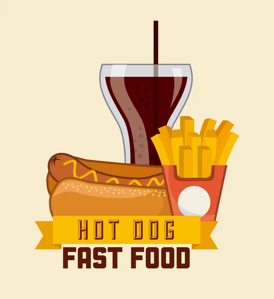 Fast food — Stock Vector