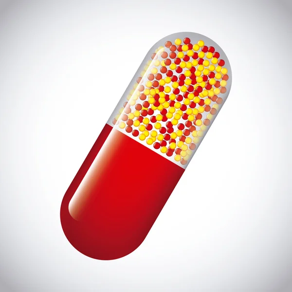 Capsule vitamin — Stock Vector