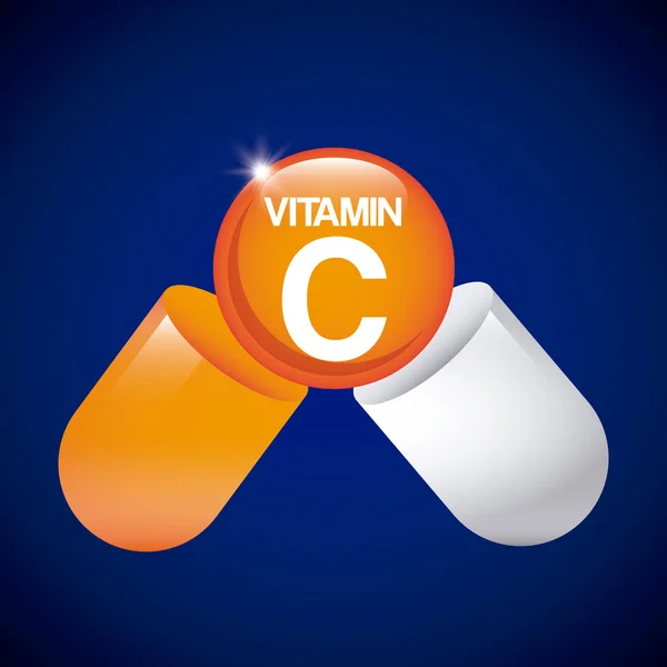 Vitamina C — Vector de stock