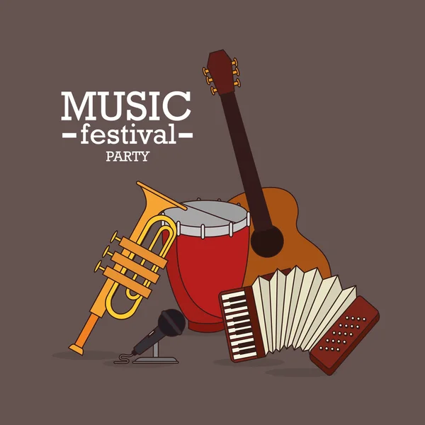 Diseño musical . — Vector de stock