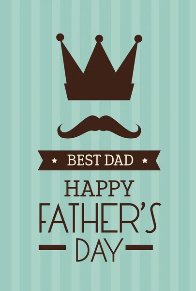 Mutlu Babalar günü kartı tasarım. — Stok Vektör