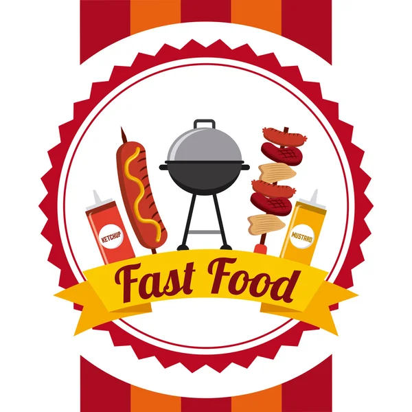 Fast food — Stock Vector