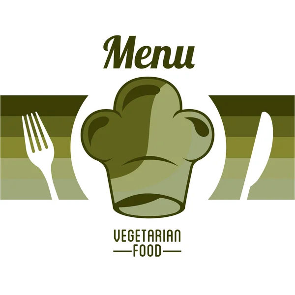 Menú de comida vegetariana — Vector de stock