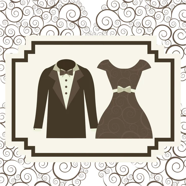 Tarjeta de boda — Archivo Imágenes Vectoriales