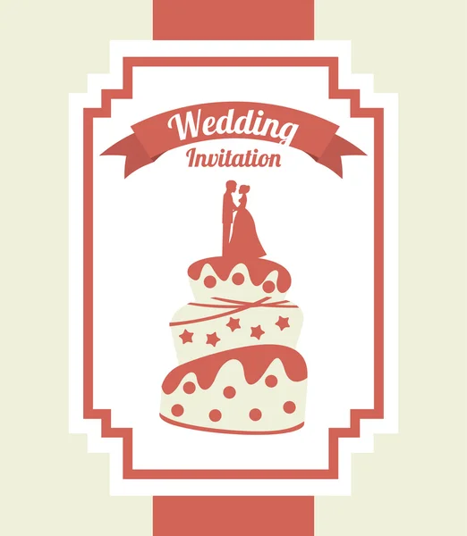 Tarjeta de boda — Vector de stock