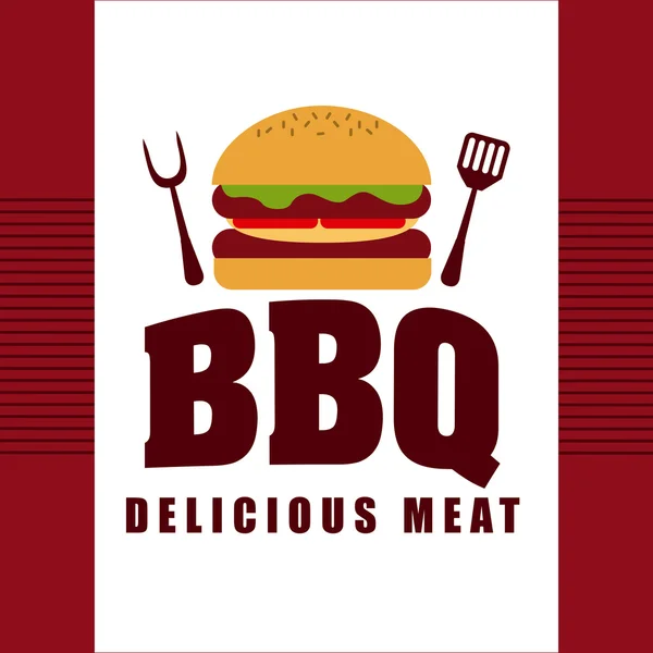 Heerlijke barbecue — Stockvector