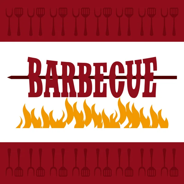 Delizioso barbecue — Vettoriale Stock