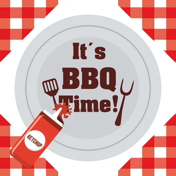 Heerlijke barbecue — Stockvector