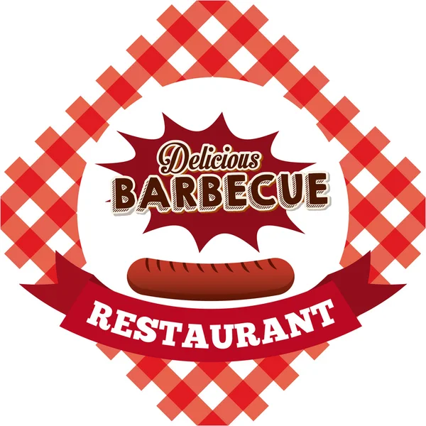 Heerlijke barbecue — Stockvector