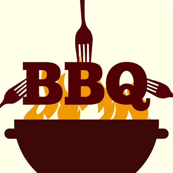 Heerlijke barbecue — Stockvector